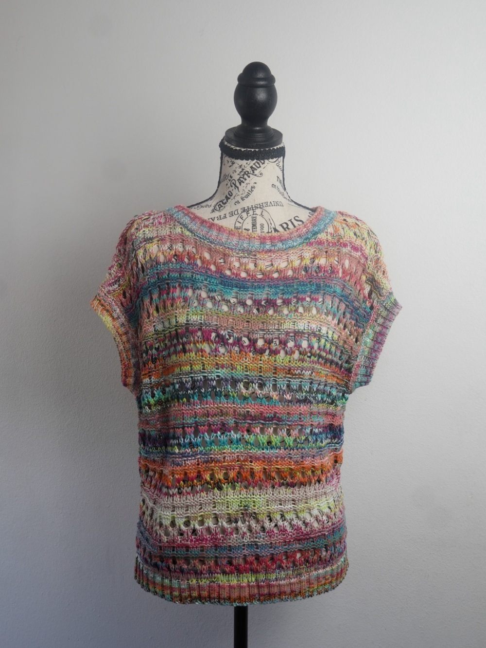 Joe Browns Multicolor Open Knit Cotton Sweater Top NWT